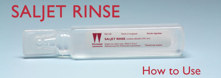 how to use saljet rinse to clean wounds
