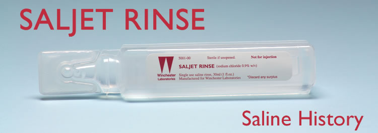 Saline history for wound care
